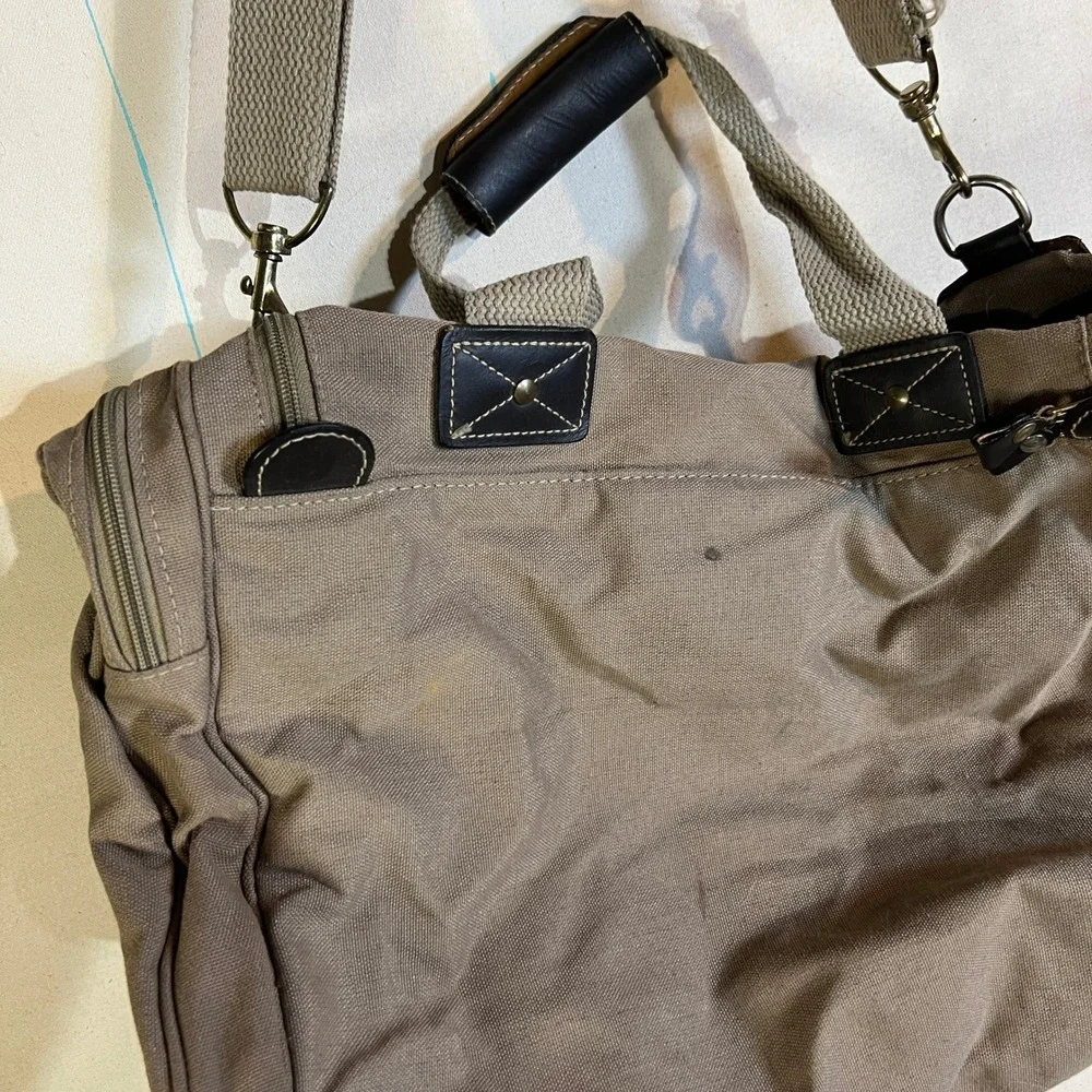 Ford Messenger Bag Canvas Leather Trim Approx 2005 Promotional Item‎ USA Made
